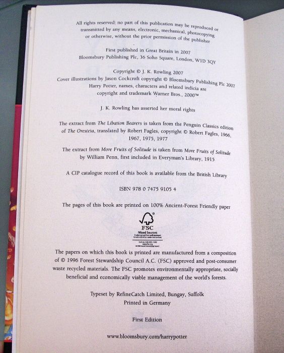 Harry Potter and the Deathly Hallows by J.K. Rowling