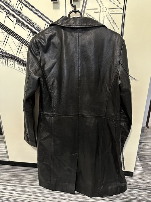 Palton geaca piele s m l neagra dama barbati