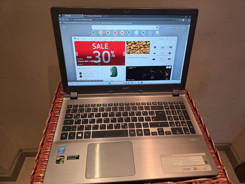 Acer Aspire V5-573G Лаптоп Windows 11 Home