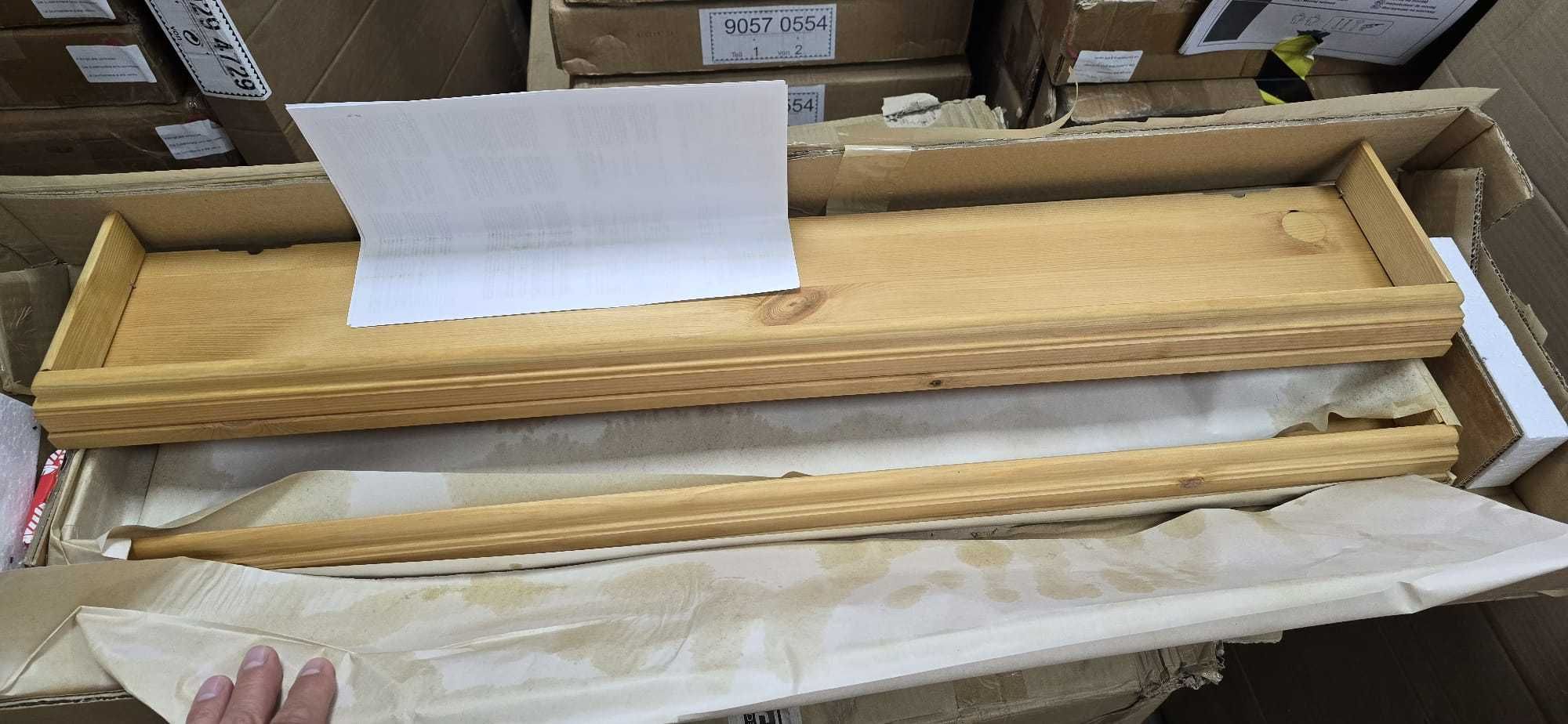 Etajera perete Polita Lemn Masiv set 2 bucati NOU