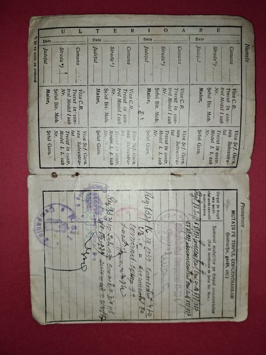 Livret de serviciu militar - Rgt.83 Infanterie