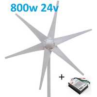 НОВ ветрогенератор 24v 800w 6 витла вятърна турбина перка зелена енерг