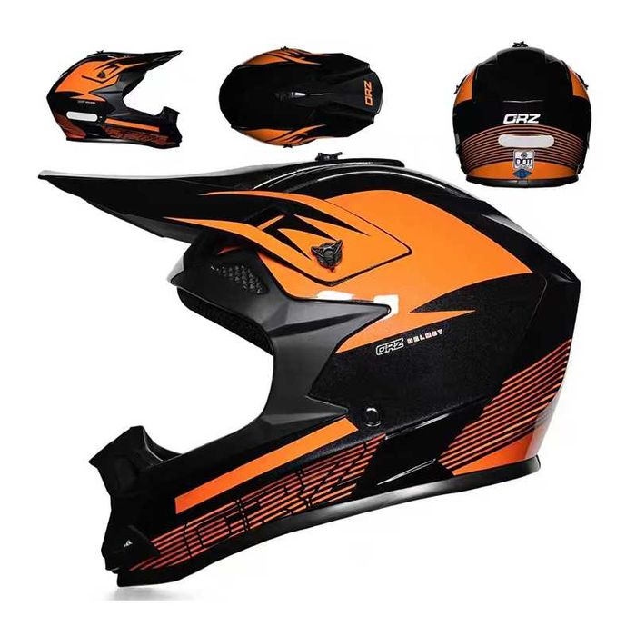 Кросова каска ORZ, Full Face, DOT, Size: M; L; XL - Вело, Мото, Скутер