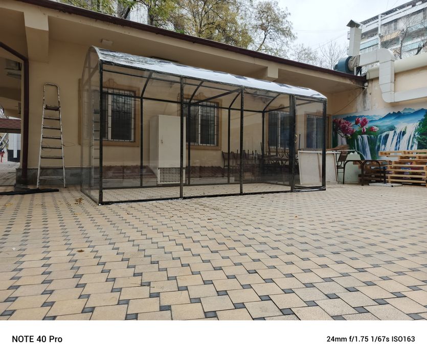 Prazrachni salafan kafe restoran owxona va bowqa joylar un
