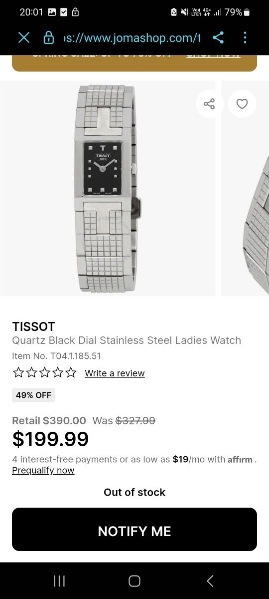 Ceas quartz Tissot