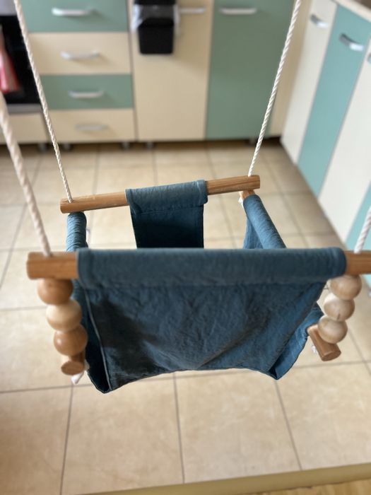 Leagan de interior/exterior pentru copii (lucrat handmade), verde