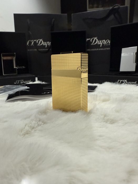 Bricheta Dupont Ligne 2 gold de inalta calitate,poze reale-full box