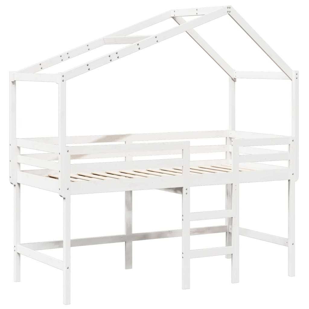 Детско легло със стълба и покрив, 90x200 см