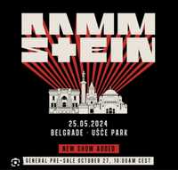 4 Bilete Concert Rammstein 25 mai Belgrad -STANDING