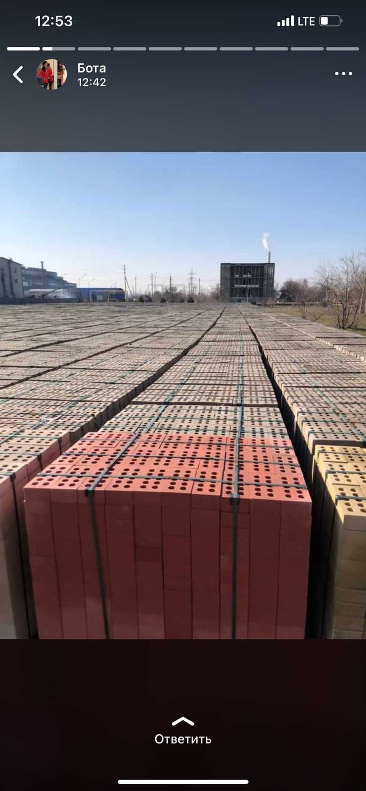 КИРПИЧ ОБЛИЦОВОЧНЫЙ, КАСПИ 0-0-12, доставка бар, завод г.Шымкент