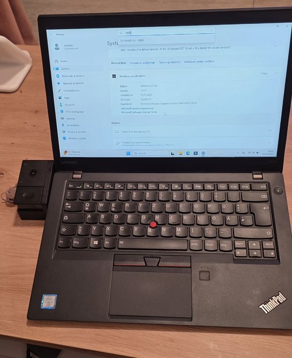 Laptop business lenovo t460s Intel i7 windows 11  dock