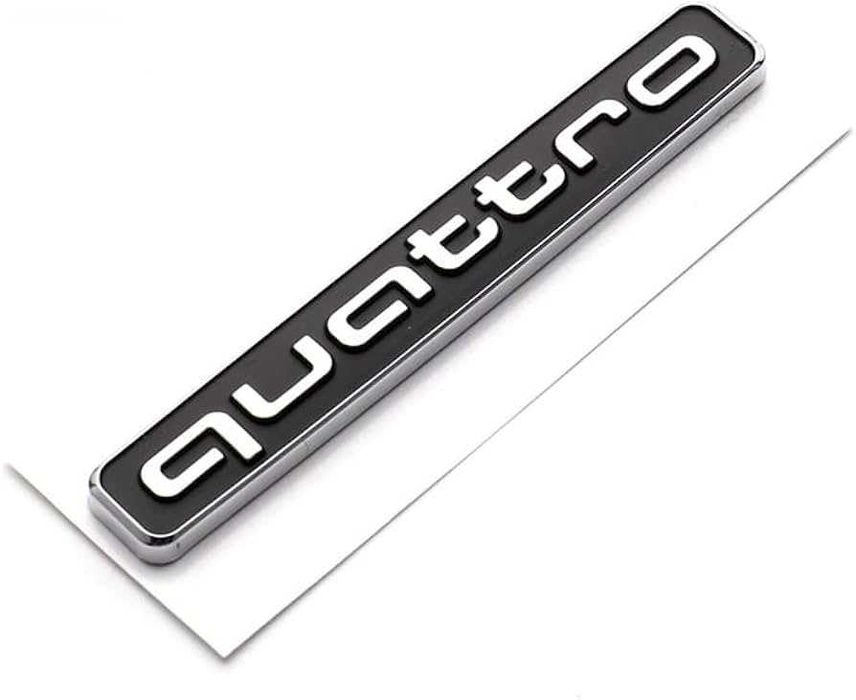 SET embleme Audi A6 Sline 50 TDI Quattro cromate Emblema Stema Sticker