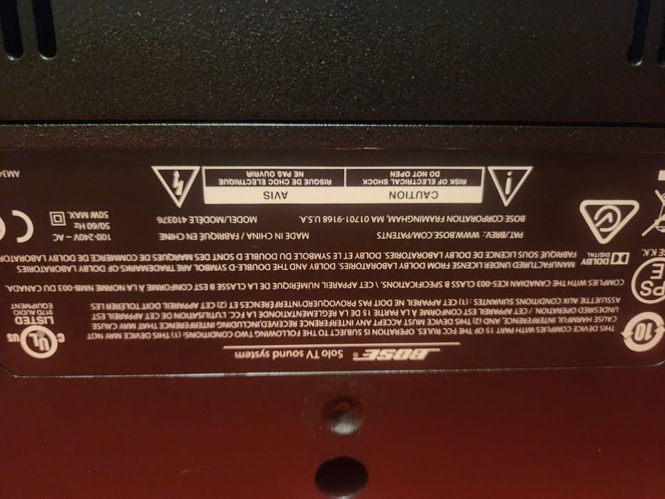 BOSE sound bar solo TV