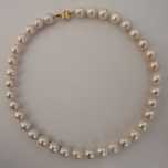 superb colier perle naturale edison 12mm si aur 14k