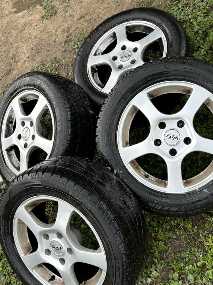 Jante aliaj 5x114 r16 cu anvelope pe ele