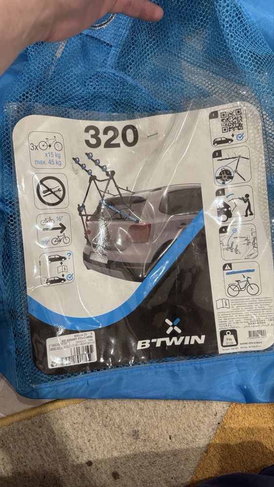 Като нов - багажник за 3 велосипеда Decathlon 320