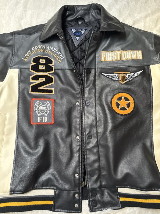 Geaca first down varsity / bomber - model rar vintage xl Buzau