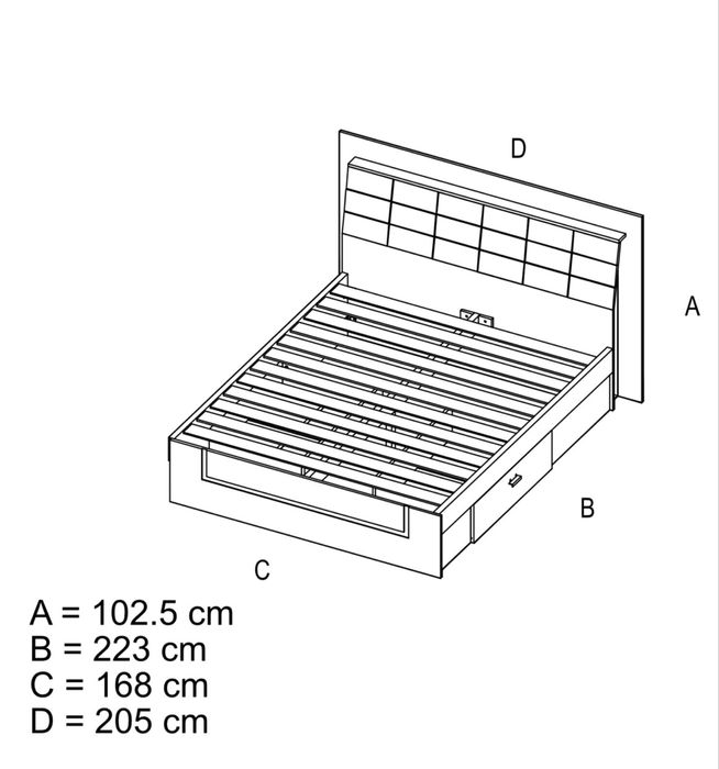 Set dormitor pat comoda noptiera