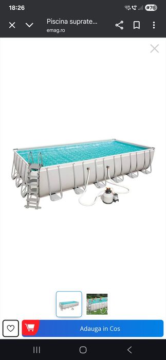 Vând piscina de curte 10x5x1,30
