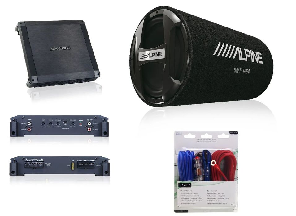 PACHET TUB ALPINE SWT-12S4 + Amplificator BBX-T600 + Kit Cabluri 350940