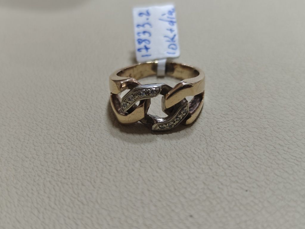 Inel aur 10k cu diamante 8.03gr (r)
