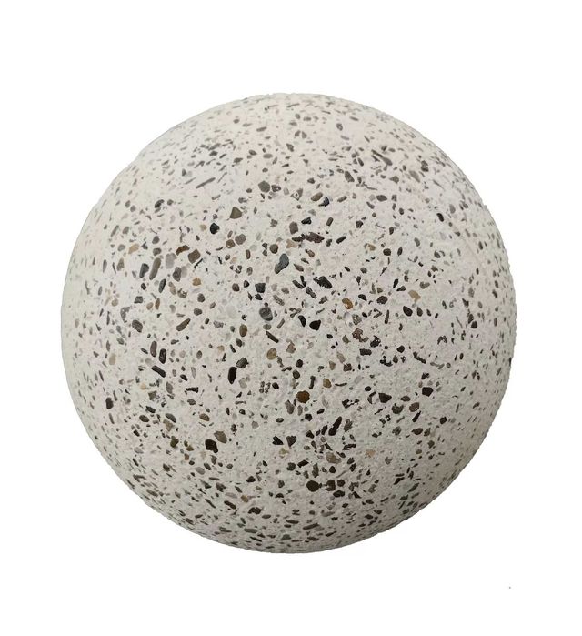 Bolard(delimitator rutier) alb rotund din beton  piatra naturala 32 cm
