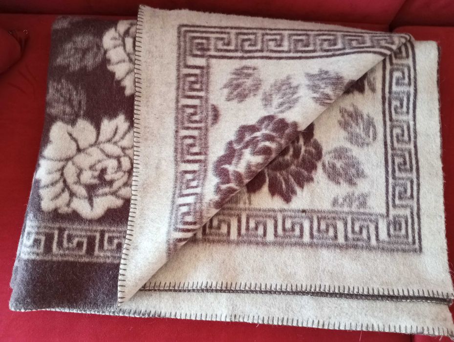 Единично вълнено одеало 100% вълна