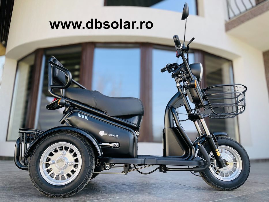Scuter Tricicleta Electrica Triciclu cu 2 Locuri Baterie 20Ah 500W ‼️