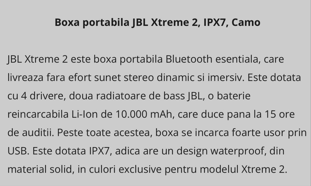 Boxa JBL Xtreme 2 camo