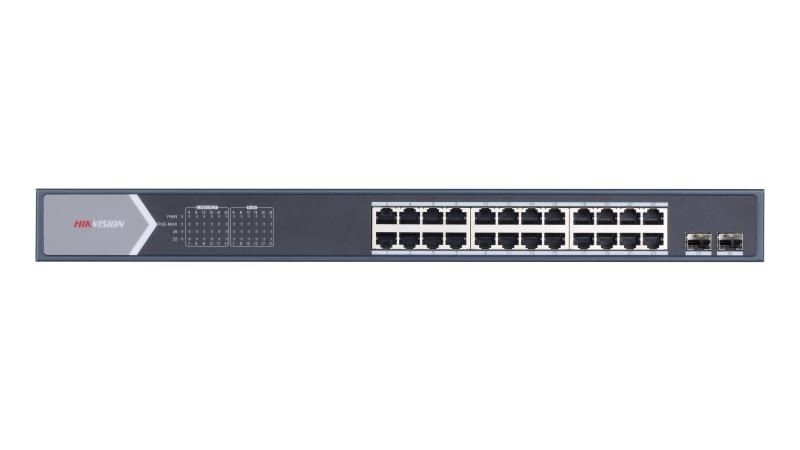 Hikvision POE 24-портовый гигабитный неуправляемый коммутатор  DS-3E0