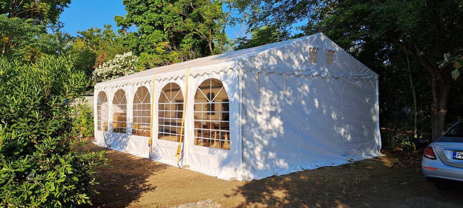 Професионална шатра 5x8 м, огнеустойчив PVC брезент 550 гр/м2