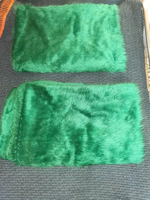 Покривка, одеало за легло  или диван, зелени мъхести тип ЛДК- 2 броя