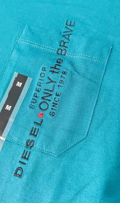 Diesel Тениска superior тъмно зелена M