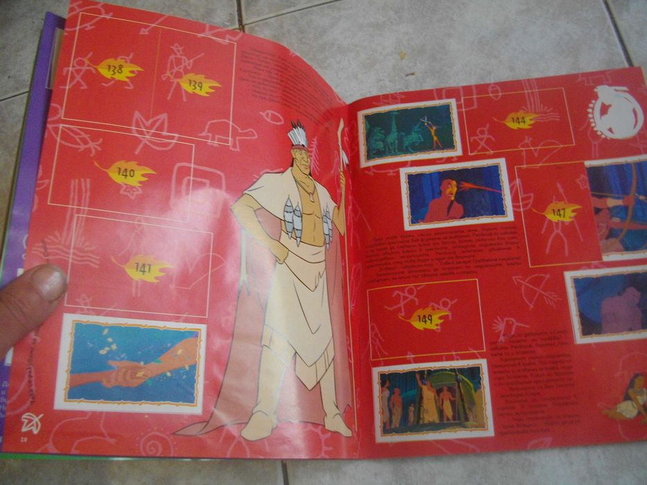 Албум За Лепенки Стикери Покахонтас на Disney 1995/1996г за колекции