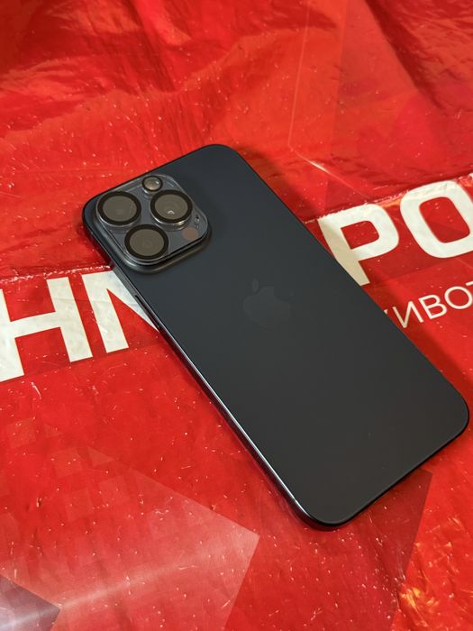 КАТО НОВ 256GB iPhone 15 Pro Max Technopolis Гаранция 2025 Black Черен