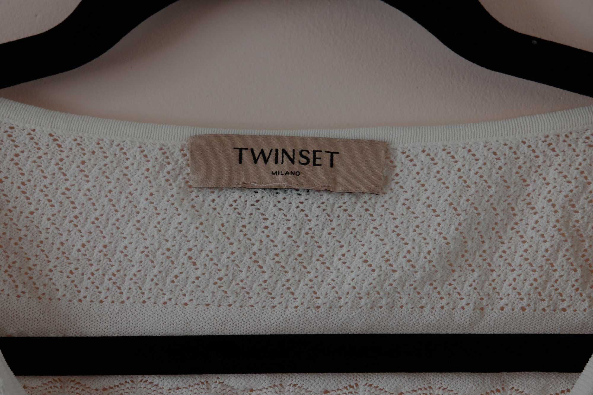 болеро, Twinset, жилетка, дантелена, за лято, бяла