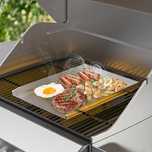 Plita de grătar din inox solid 4 mm ,40 x 30 x 2,5 cm universala