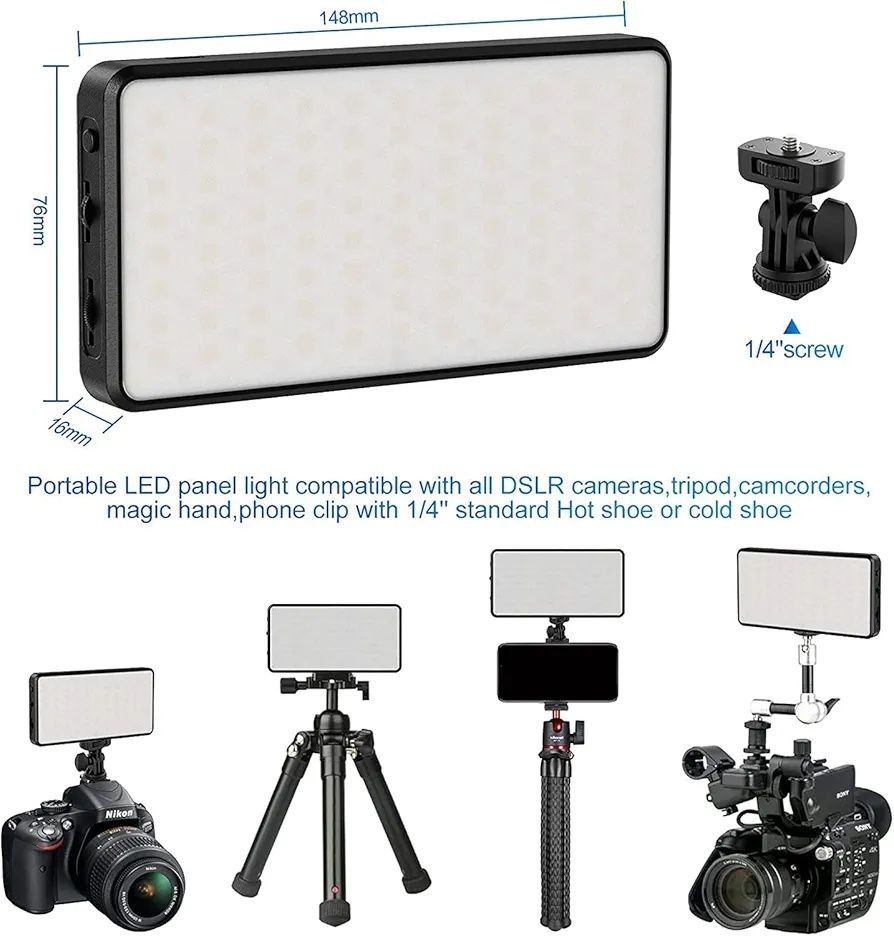 ULANZI VL200 bi color LED видео фото светлина, 5000mAh, LCD дисплей