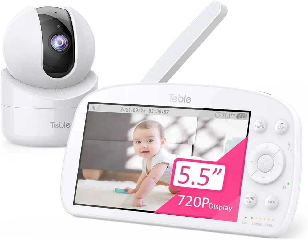 Бебефон Teble с камера и нощно виждане 5,5” HD видео 5000mAh