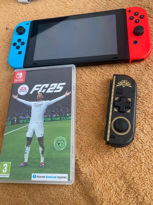 nintendo switch 1 + fifa 25+ card 128 GB ,stare noua