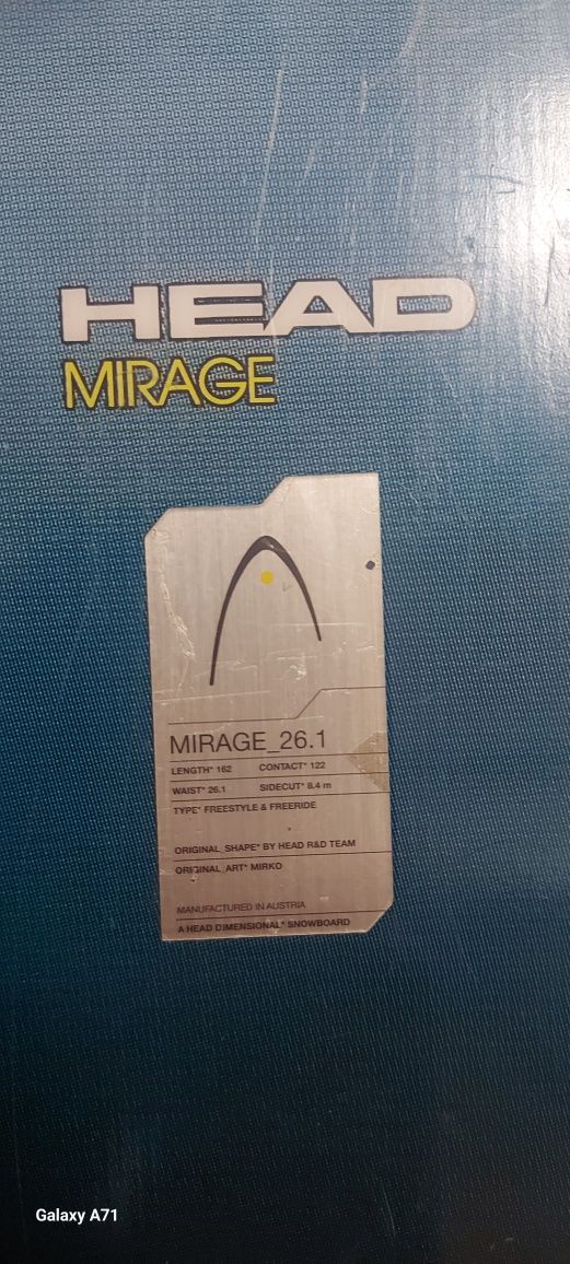 Сноуборд HEAD  MIRAGE 162 см