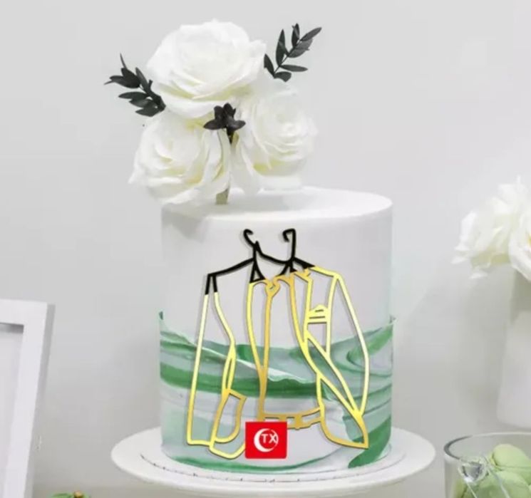 Topper tort frontal din acril