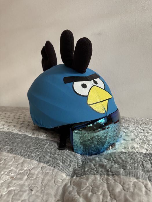 Husa Casca Ski Angry Birds Albastra