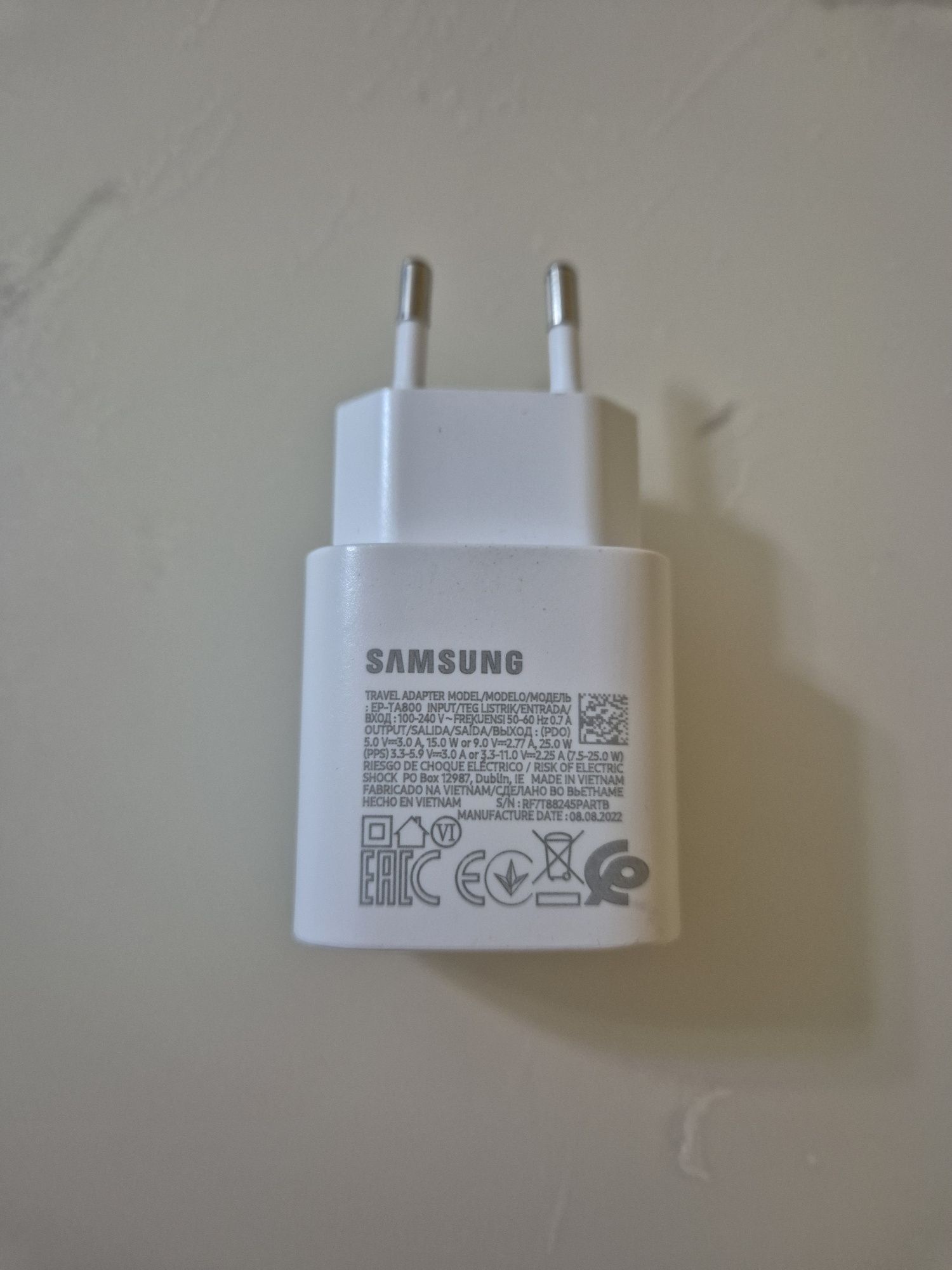 Оригинално зарядно устройство Samsung Super Fast Charging , 25W