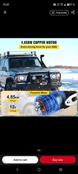 Troliu electric 12 volti 13500 lbs Nou!