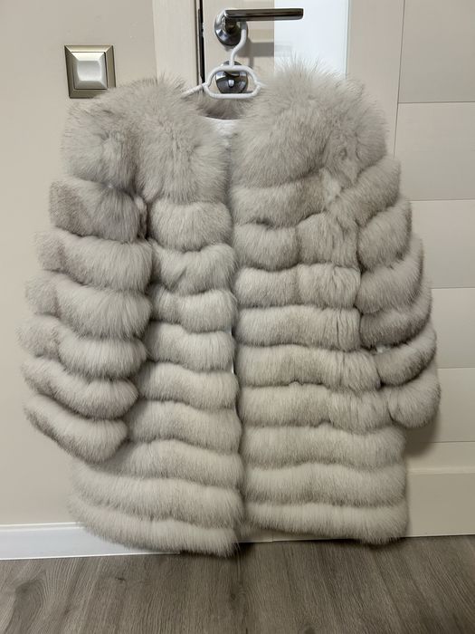 Haina din blana naturala de vulpe