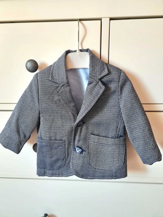 Set elegant sacou, cămașă și cravată bebe, 3-6 luni, noi