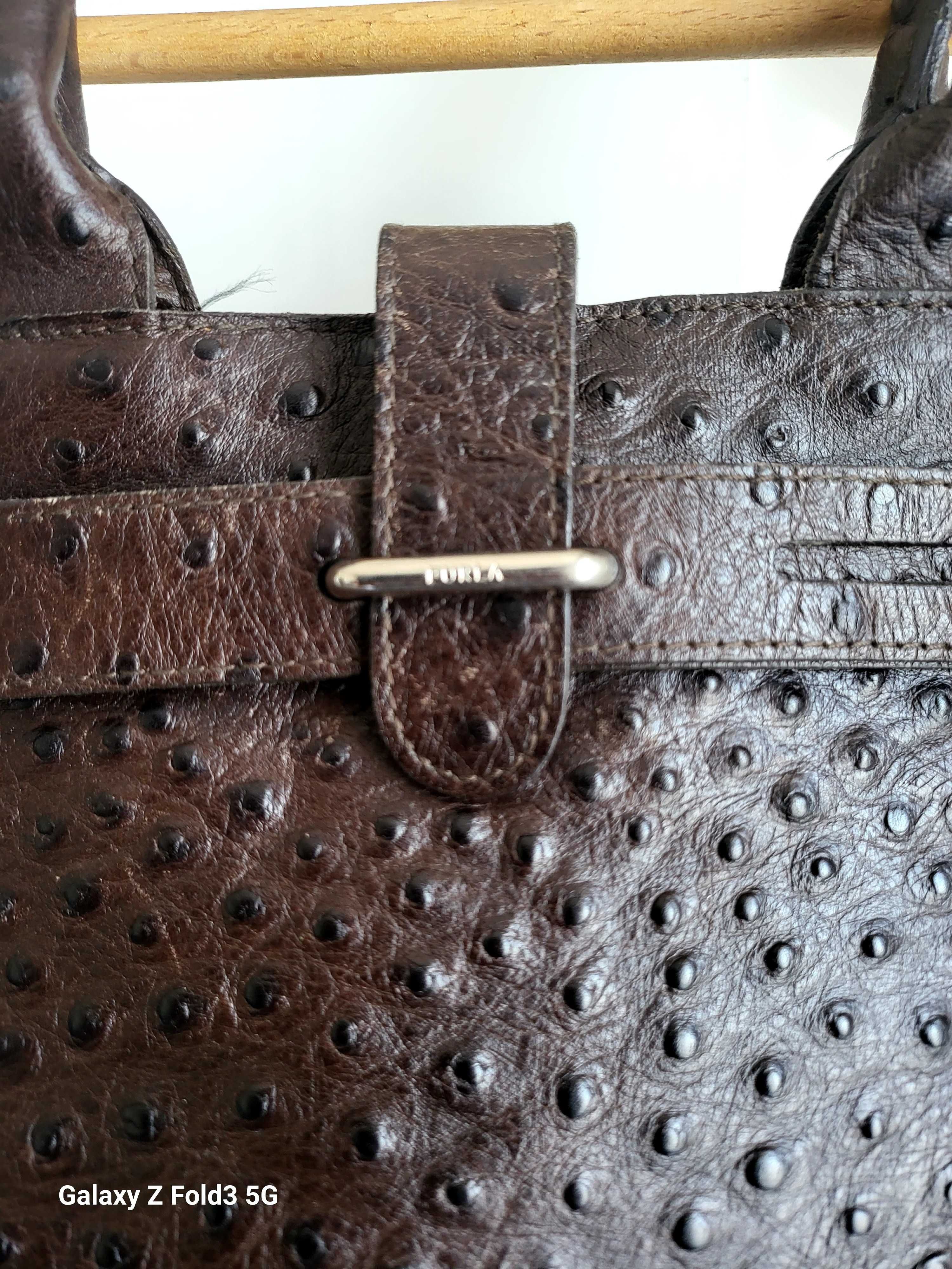 Furla ostrich skin