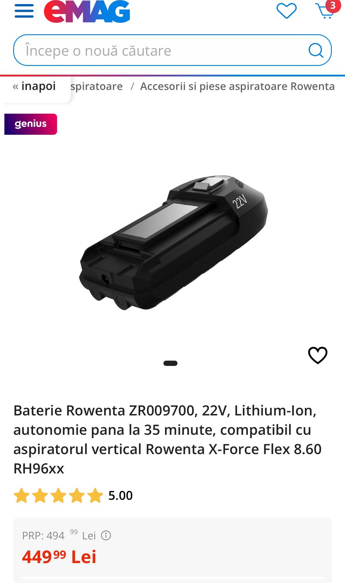Baterie Rowenta ZR009700