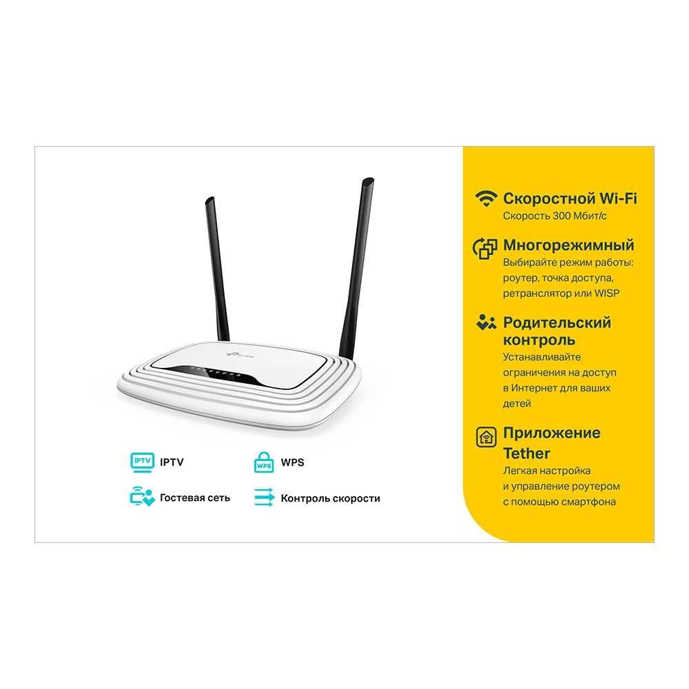 Wi-Fi Вай-Фай роутер TP-LINK TL-WR841N IPTV ОПТИКА